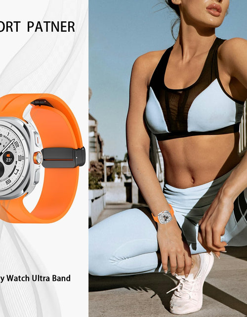 Load image into Gallery viewer, GOLDTOLUCK Samsung Galaxy Watch 7 Ultra 47mm Silicone Sport Band Cream Size 47mm
