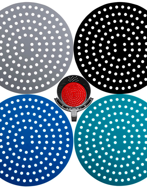 Load image into Gallery viewer, Viwehots Silicone Air Fryer Liners 8" Non Stick Reusable 4 Pack Mixed Colors
