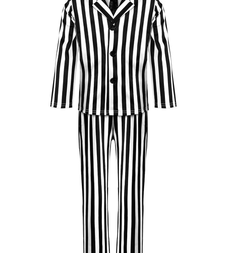 Haysandy Kids Halloween Black White Striped Suit Costume Size Large