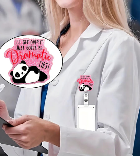 CHAONENG Funny Panda Nurse Badge Reel Retractable Clip Medical Worker ID A54