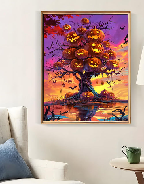 Load image into Gallery viewer, LKHMVCA Halloween Pumpkin Tree Diamond Painting Kit 11.8x15.7 Inch
