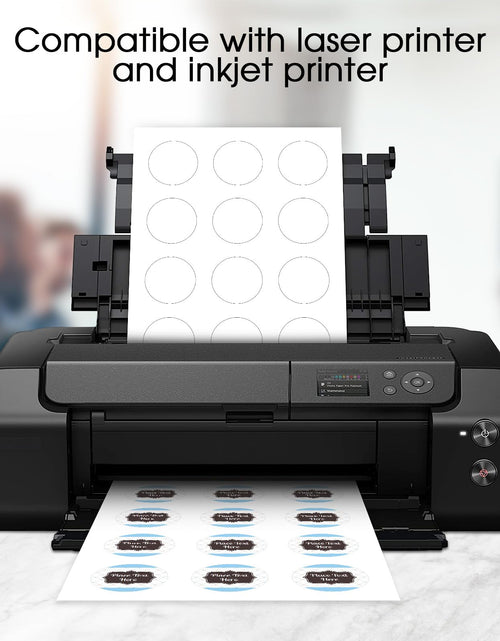 Load image into Gallery viewer, MaxGear 2" Round Sticker Labels Matte White 360 Pcs 30 Sheets Inkjet Laser
