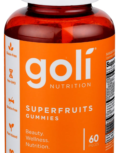Load image into Gallery viewer, BestBy05/26 Goli Nutrition Superfruits Gummies Mixed Fruit 60 Count
