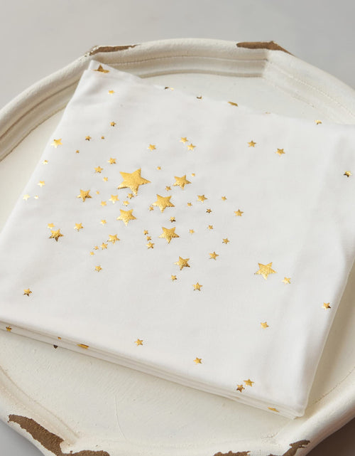 Load image into Gallery viewer, Zeroest Newborn Photography Wraps with Gold Stars Navy Size Crib
