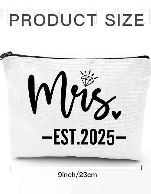 Load image into Gallery viewer, Cyntan Mrs Makeup Bag Bridal Shower Engagement Wedding Bachelorette Gift
