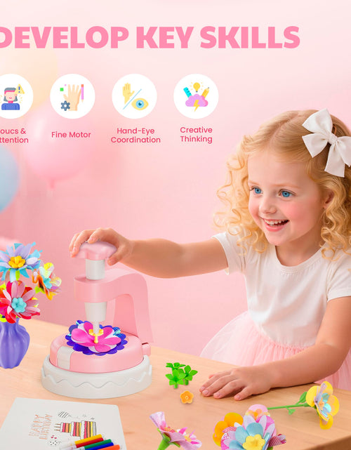 Load image into Gallery viewer, Kingci Fabric Flower Bouquets DIY Kit 117PCS Pink Creative Craft Set
