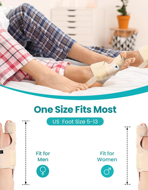 Load image into Gallery viewer, Promifun Bunion Corrector Adjustable Toe Splint Pain Relief Beige 1Pair One Size
