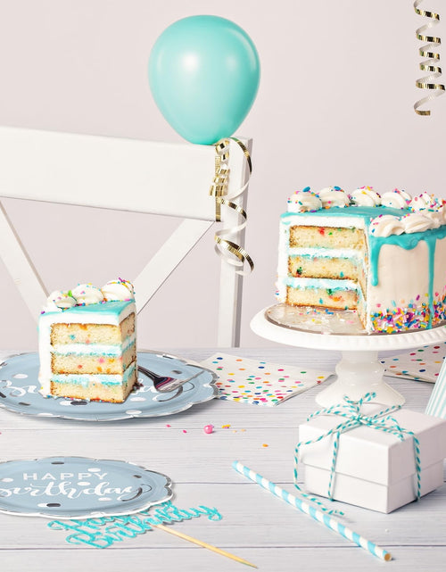 Load image into Gallery viewer, LeZakaa Birthday Paper Plates Set 50pcs 7 &amp; 9 Inch Happy Birthday Balloon
