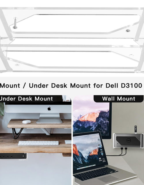 Load image into Gallery viewer, CaSZLUTION Docking Station Mount Clear for Dell D3100 Dock Holder
