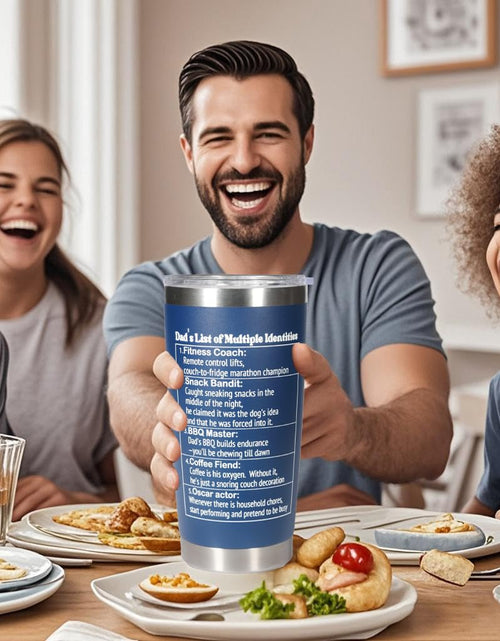 Load image into Gallery viewer, Carselage Stainless Steel Tumbler 20Oz Navy Blue Fathers Day Gift Dad
