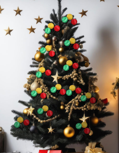 Load image into Gallery viewer, Suncalla Christmas Tree Ball Picks Satin Red Green Gold 7.9'' 12 Pcs
