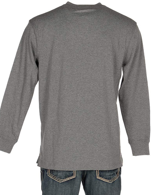 Load image into Gallery viewer, Wrangler Long Sleeve Henley, Charcoal Gray, X-Large Tall
