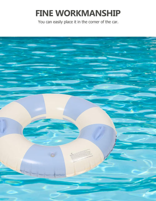 Load image into Gallery viewer, Garneck Inflatable Swimming Ring 32.3'' Retro Striped Blue PVC Adult Float
