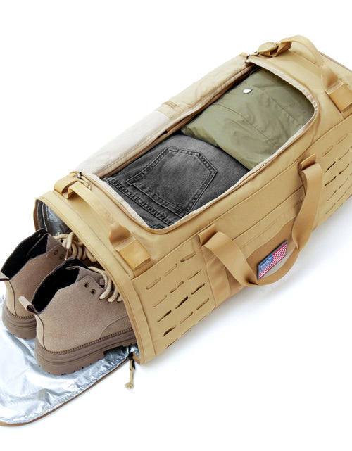 Load image into Gallery viewer, CONTAIL 48L Military Tactical Molle Duffle Bag Detachable Straps Earth Yellow
