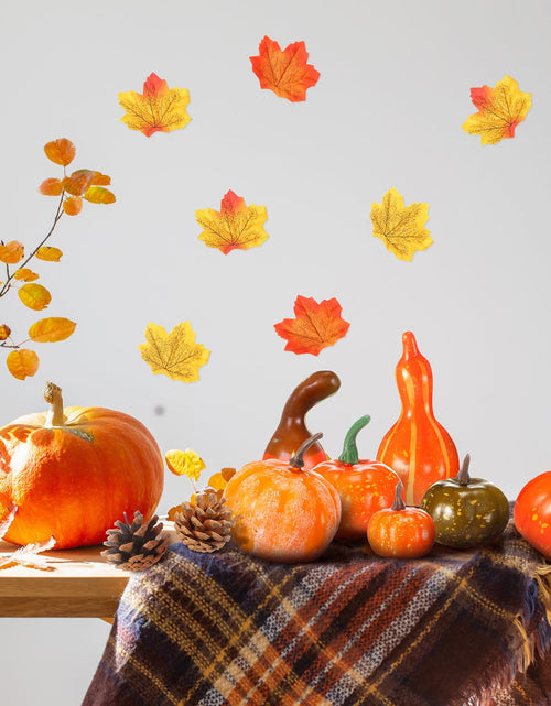 Load image into Gallery viewer, Jutom 148 PCS Fall Artificial Pumpkins Set with Pinecones Acorns Leaves
