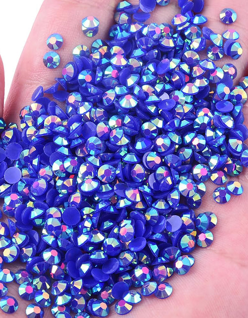 Load image into Gallery viewer, Blinginbox 1500pcs 5mm AB Resin Flatback Rhinestones Round Non-Hotfix Sapphire
