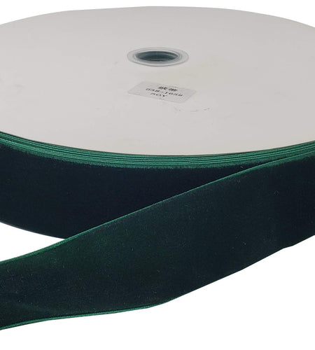 Tianying Velvet Ribbon Spool 10 Yards 1.5 Inch Dark Green Nylon