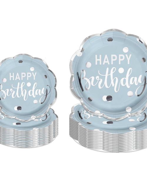 Load image into Gallery viewer, LeZakaa Birthday Paper Plates Set 50pcs 7 &amp; 9 Inch Happy Birthday Balloon
