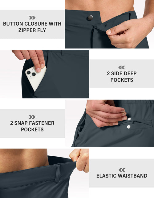 Load image into Gallery viewer, SERAMY Men's Golf Joggers Slim Fit Stretch Sweatpants Black Size L
