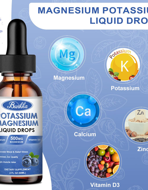 Load image into Gallery viewer, BestBy03/27 Bunkka Liquid Potassium Magnesium Calcium Zinc D3 2 Pack Blueberry
