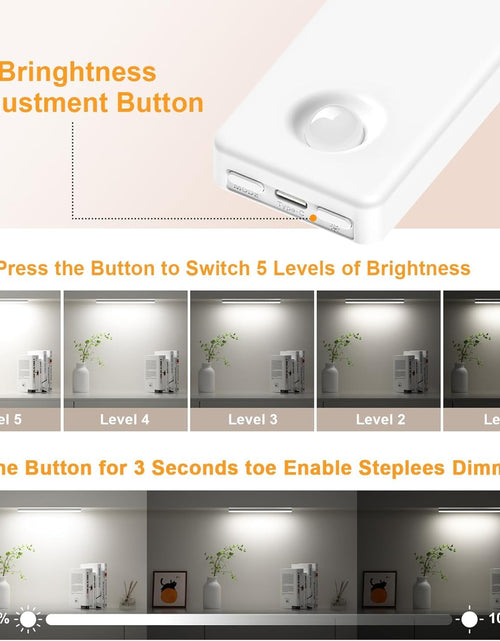Load image into Gallery viewer, Auxoda Under Cabinet Lighting USB Rechargeable Motion Sensor White 1-Pack
