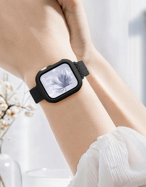 Load image into Gallery viewer, Butifacion Slim Braided Nylon Band Case for Apple Watch 40-46mm Black

