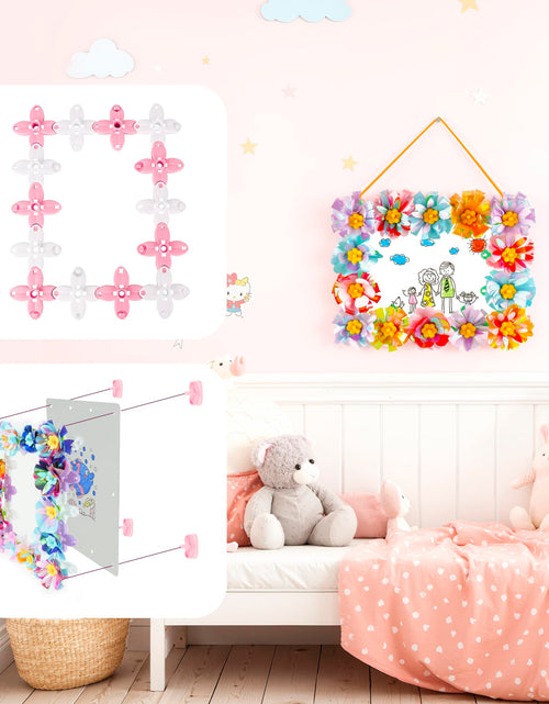 Load image into Gallery viewer, Kingci Fabric Flower Bouquets DIY Kit 117PCS Pink Creative Craft Set
