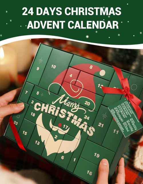 Load image into Gallery viewer, Rinse &amp; Robust Advent Beauty Calendar 2025 Beard Care Kit 24 Days Red
