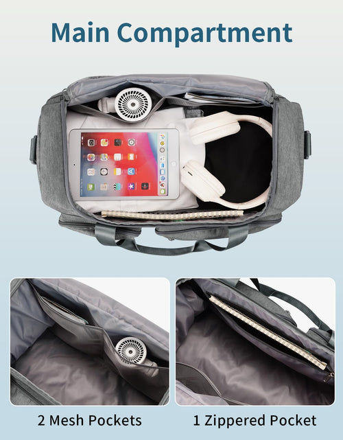 Load image into Gallery viewer, sportsnew Travel Duffel Bag 27L Gym Shoe Compartment Grey Medium Size
