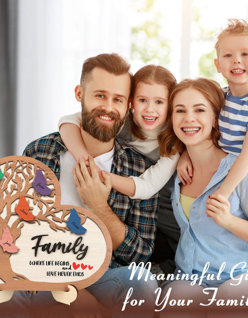 Load image into Gallery viewer, HPNIUB 3D Family Tree Decor Personalized Names Sign 11.4x11.2 Multicolor
