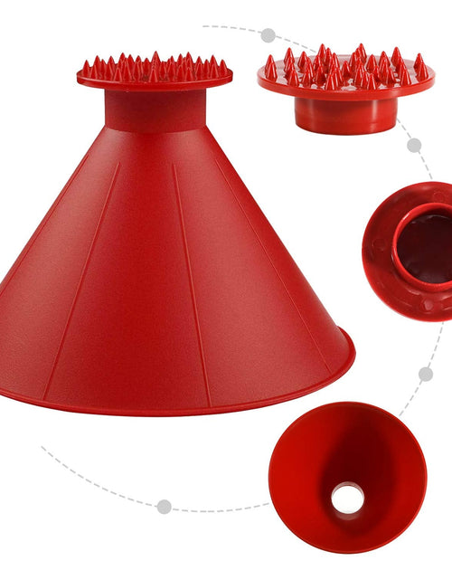 Load image into Gallery viewer, CLESDF Magical Car Ice Scraper Funnel 2 Pack Red Cone Windshield Snow Scraper
