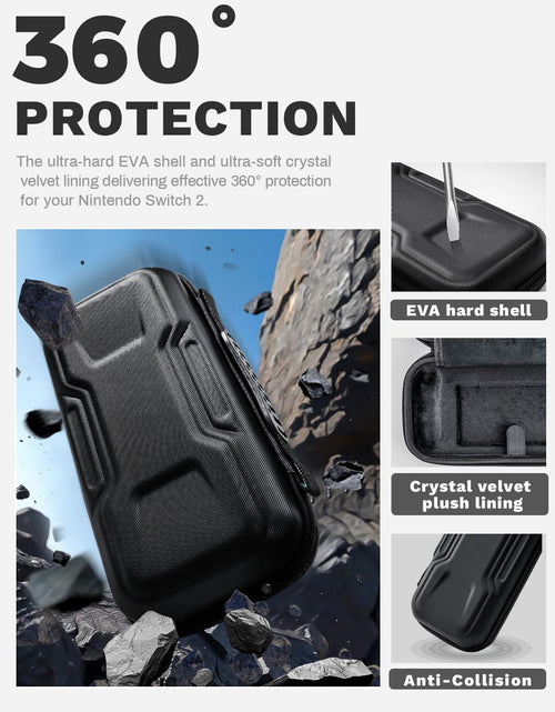 Load image into Gallery viewer, Generic Nintendo Switch 2 Carrying Case 2025 Hard Shell Black Nylon

