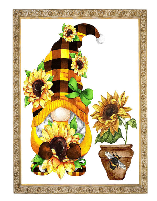 Load image into Gallery viewer, AllWenTo 5D Diamond Painting Kit Sunflower Anime Gnome 12x16 Inch
