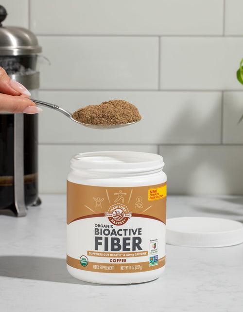 Load image into Gallery viewer, Manitoba Harvest Organic BioActive Fiber Supplement 6g Fiber 8oz Coffee
