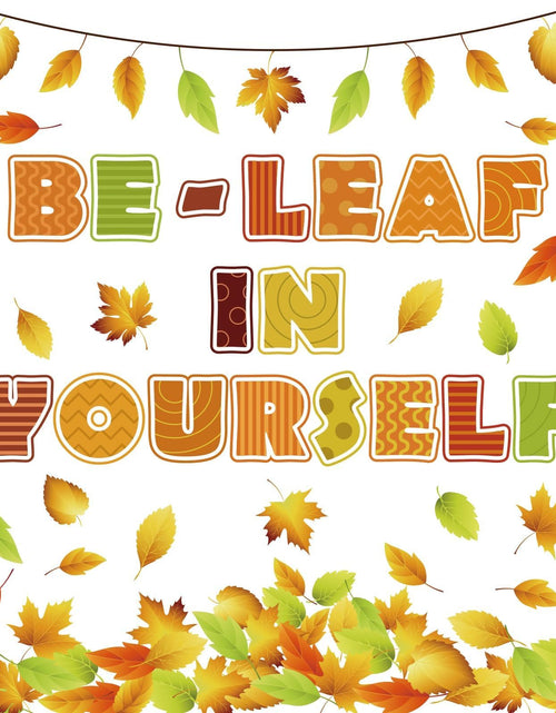 Load image into Gallery viewer, EggSun 112pcs Thanksgiving Fall Bulletin Board Decorations Maple Leaf 14x8in
