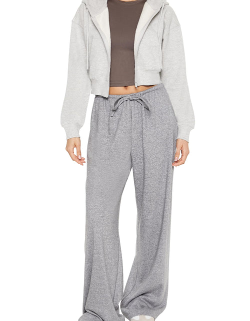 Load image into Gallery viewer, Forever 21 Ribbed Knit High-Rise Pants Dark Grey Size M
