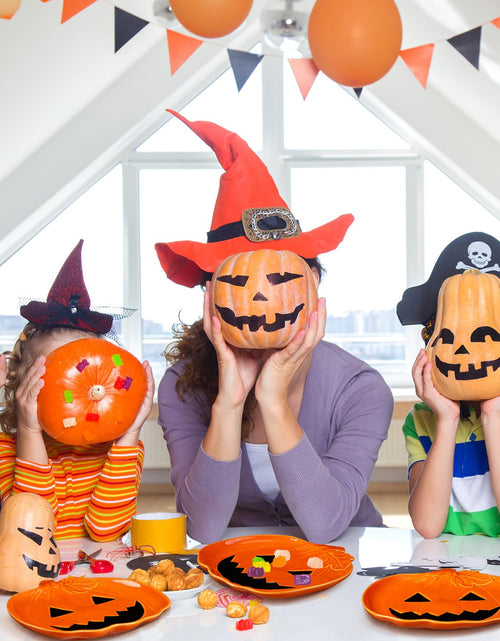 Load image into Gallery viewer, LemonRoad Halloween Ceramic Pumpkin Candy Dishes 7.87'' Orange 4 Pcs

