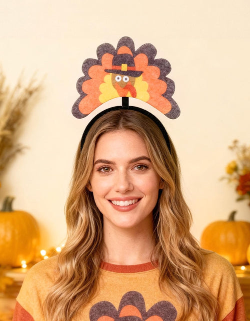 Load image into Gallery viewer, Doneace Thanksgiving Turkey Headband Women Fall Party Costume Hair Accessory
