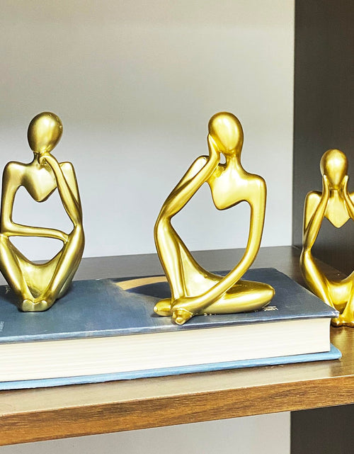Load image into Gallery viewer, Lgmamob Thinker Gold Resin Decor Statue Small Sculpture Art Deco Figurine
