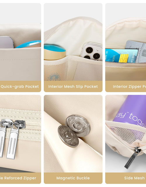 Load image into Gallery viewer, MEXS Mini Gym Bag for Women Waterproof Sports Duffel Bag Cream 10x5.4x6.5in
