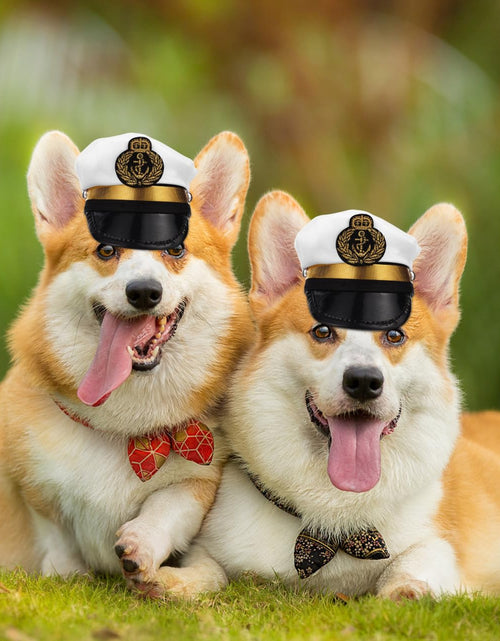 Load image into Gallery viewer, BESPORTBLE Small Dog Captain Sailor Hat Marine Admiral Costume Black
