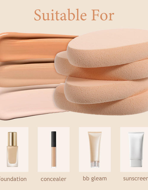 Load image into Gallery viewer, Hpmjz 8 Pcs Oval Puff Makeup Sponge Foundation Beige Soft Durable
