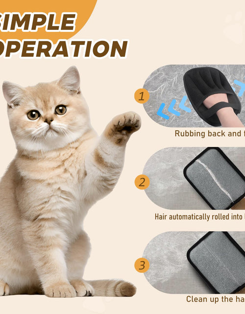 Load image into Gallery viewer, Kinhzrude Pet Hair Remover Gloves, Electrostatic, Reusable, 2 Pack
