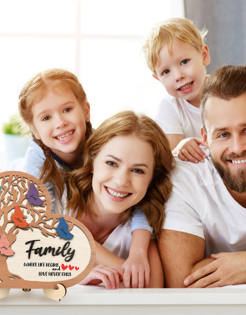 Load image into Gallery viewer, HPNIUB 3D Family Tree Decor Personalized Names Sign 11.4x11.2 Multicolor
