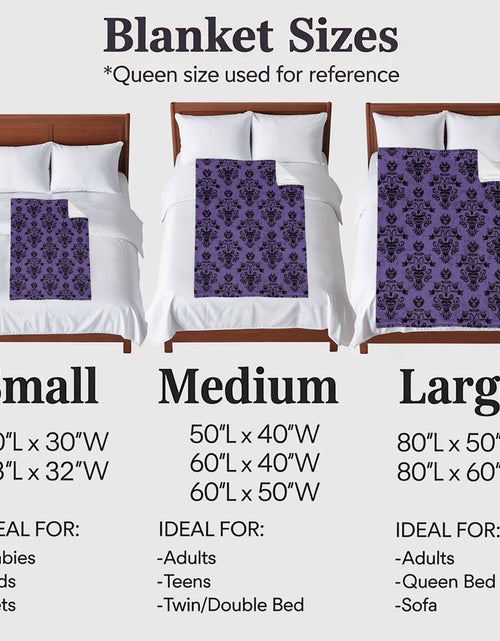 Load image into Gallery viewer, Zadaling Haunted House Halloween Throw Blanket Fleece Cozy 40x50 Purple Black
