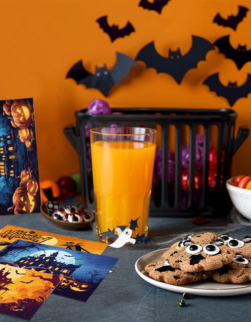 Load image into Gallery viewer, Tlenpo Halloween Postcards 32pcs 4x6in 350gsm Vintage Pumpkin Skeleton
