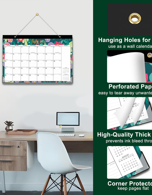 Load image into Gallery viewer, Lbylyhxc 2026-2027 18-Month Desk Calendar 17x12 Flowers Jan 2026-Jun 2027
