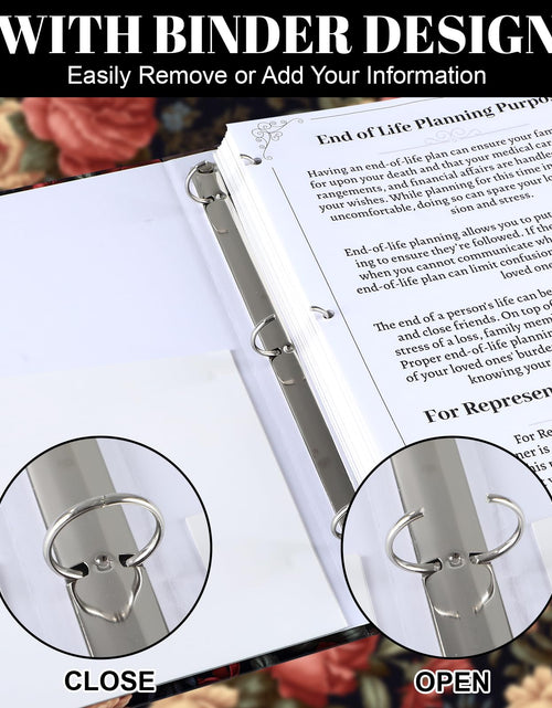 Load image into Gallery viewer, gisgfim I'm Dead Now What End of Life Planner Organizer Binder 8.5x11 Flower
