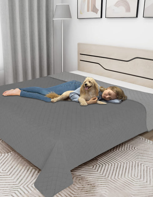 Load image into Gallery viewer, Easy-Going Waterproof Reversible Dog Bed Cover 68x86 Gray/Light Gray
