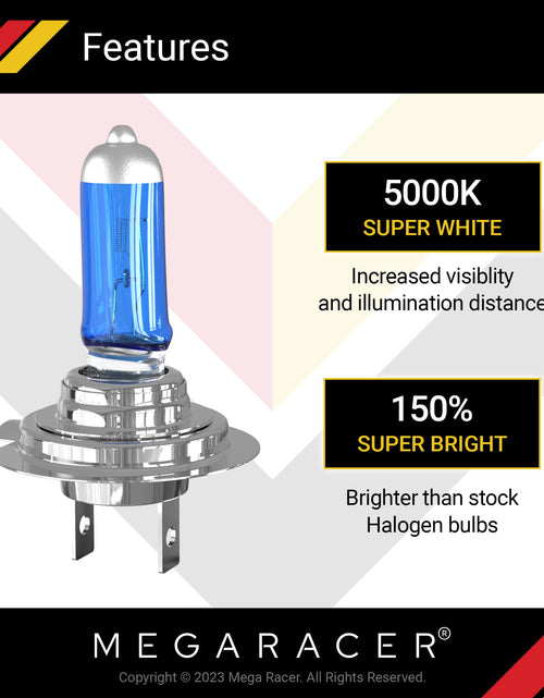 Load image into Gallery viewer, Halogen H7 55W 5000K White Headlight Bulbs Low &amp; High Beam Pack of 4

